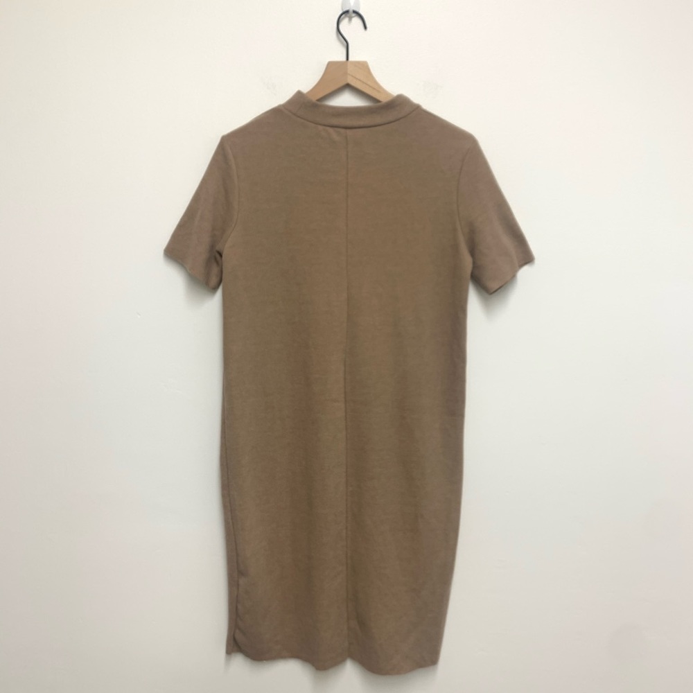 Zara Tan Mock Neck Sweater Dress - Picture 2 of 6